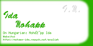 ida mohapp business card